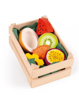 Drewniany zestaw do zabawy owoce tropikalne Erzi