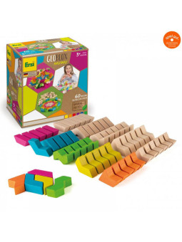 Drewniane klocki GeoBlox MaxiMix 60 el. Erzi