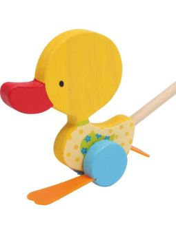 Zabawka do pchania -kaczka tina small foot design - zabawka drewniana, zabawka   dla 2 latka