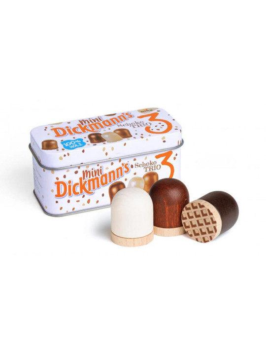 Drewniane ciepłe lody Mini Dickmann's w puszce Erzi