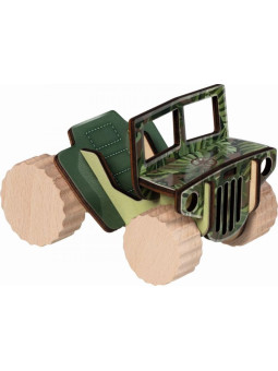 Zrób to sam drewniany model pojazdu do składania Offroader Goki