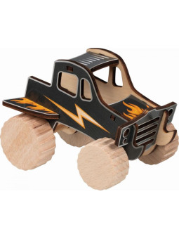 Zrób to sam drewniany model pojazdu do składania Monster Truck Goki