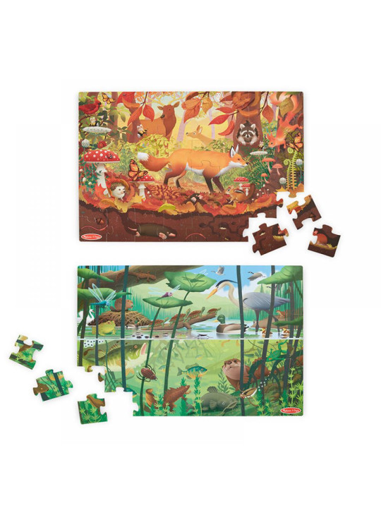 Puzzle dwustronne Let’s Explore Seek & Find 48 el. Melissa and Doug
