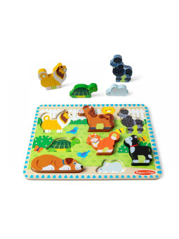 Układanka drewniana dopasowywanie Zwierząt figurek drewnianych Melissa and Doug