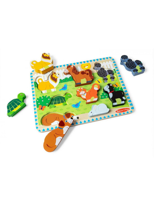 Układanka drewniana dopasowywanie Zwierząt figurek drewnianych Melissa and Doug