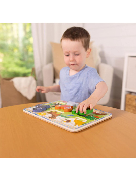 Układanka drewniana dopasowywanie Zwierząt figurek drewnianych Melissa and Doug