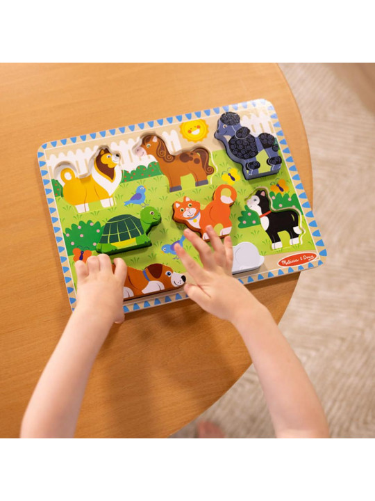Układanka drewniana dopasowywanie Zwierząt figurek drewnianych Melissa and Doug