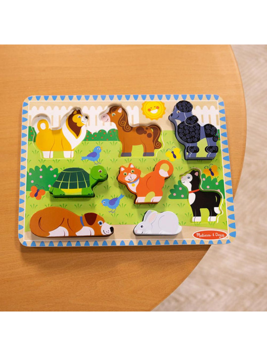 Układanka drewniana dopasowywanie Zwierząt figurek drewnianych Melissa and Doug