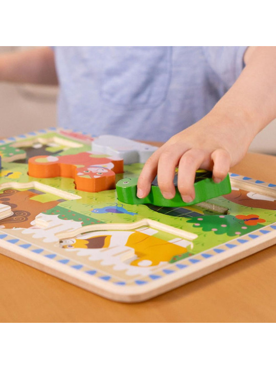 Układanka drewniana dopasowywanie Zwierząt figurek drewnianych Melissa and Doug