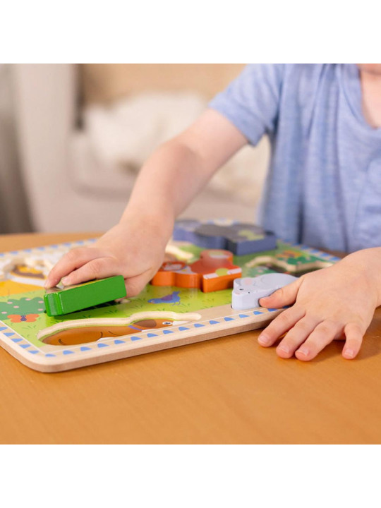 Układanka drewniana dopasowywanie Zwierząt figurek drewnianych Melissa and Doug