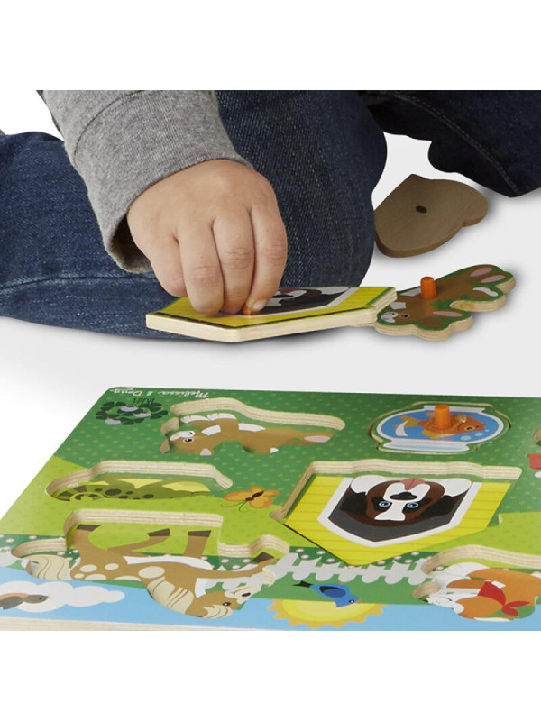 Układanka drewniana dopasowywanie Zwierząt Melissa and Doug