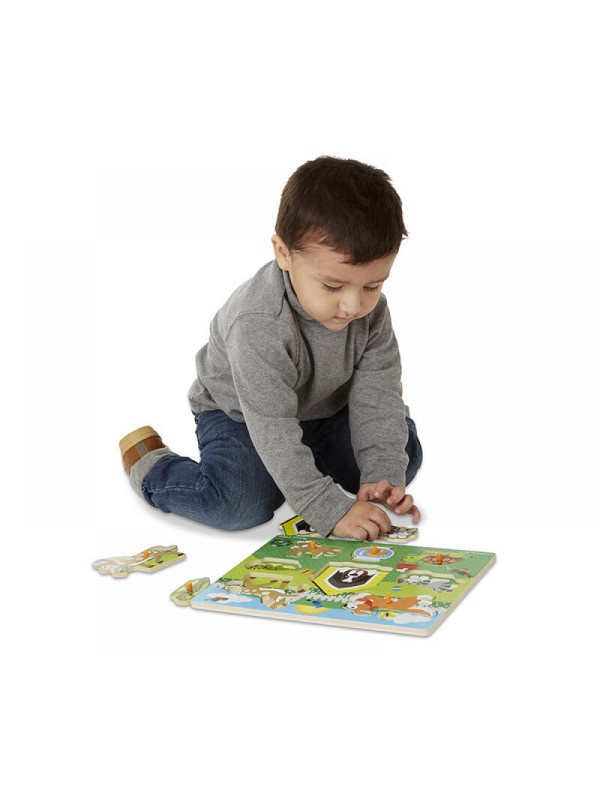 Układanka drewniana dopasowywanie Zwierząt Melissa and Doug