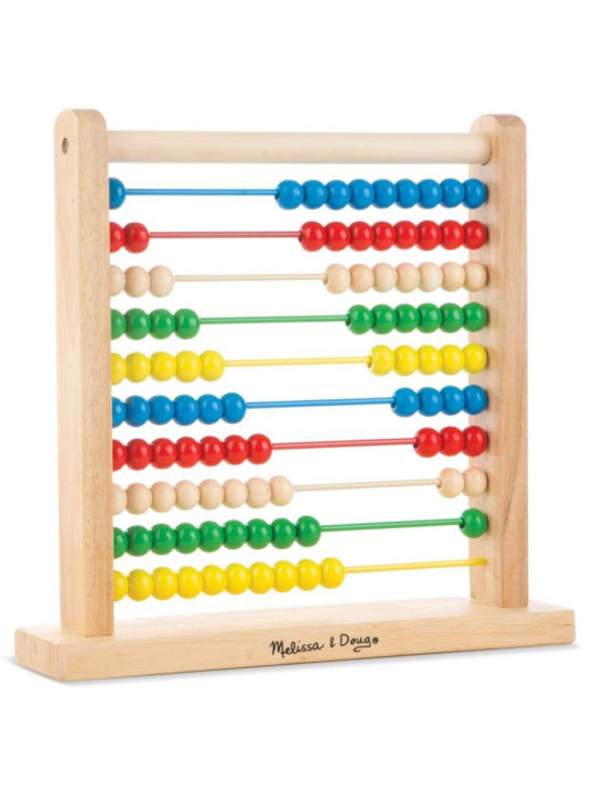 Drewniane liczydło Abacus 100 wielokolorowych koralików Melissa & Doug