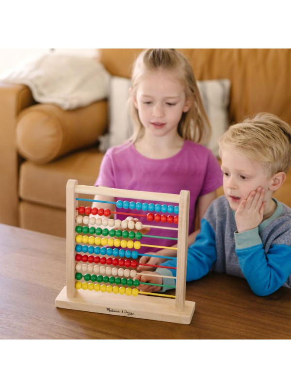 Drewniane liczydło Abacus 100 wielokolorowych koralików Melissa & Doug