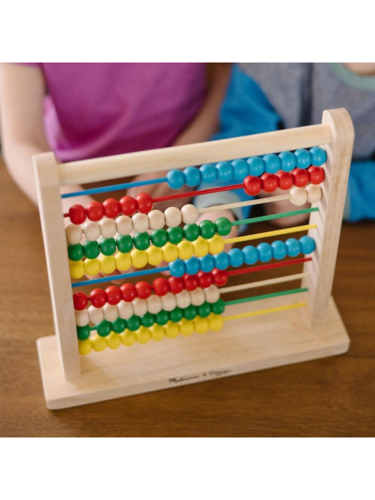 Drewniane liczydło Abacus 100 wielokolorowych koralików Melissa & Doug
