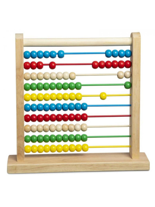 Drewniane liczydło Abacus 100 wielokolorowych koralików Melissa & Doug