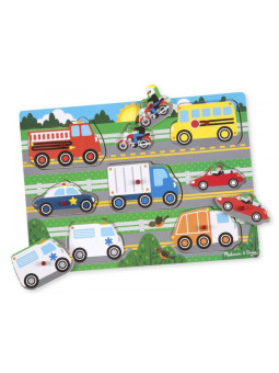 Układanka z uchwytami Pojazdy 8 el Melissa & Doug