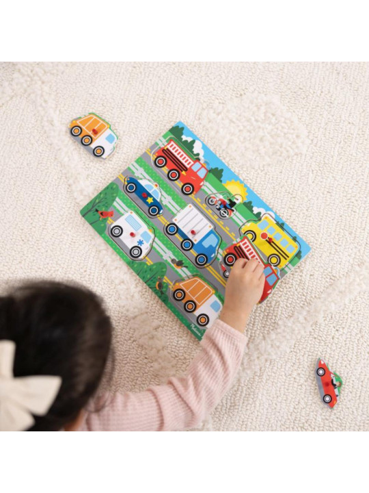 Układanka z uchwytami Pojazdy 8 el Melissa & Doug