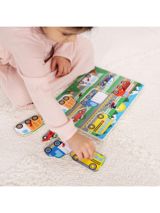 Układanka z uchwytami Pojazdy 8 el Melissa & Doug