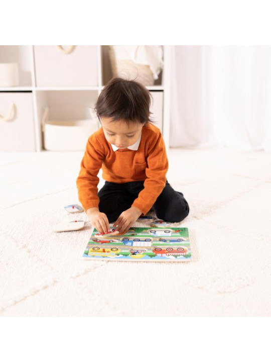 Układanka z uchwytami Pojazdy 8 el Melissa & Doug