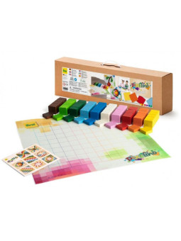 Klocki drewniane układanka Pixelino Maxi Erzi