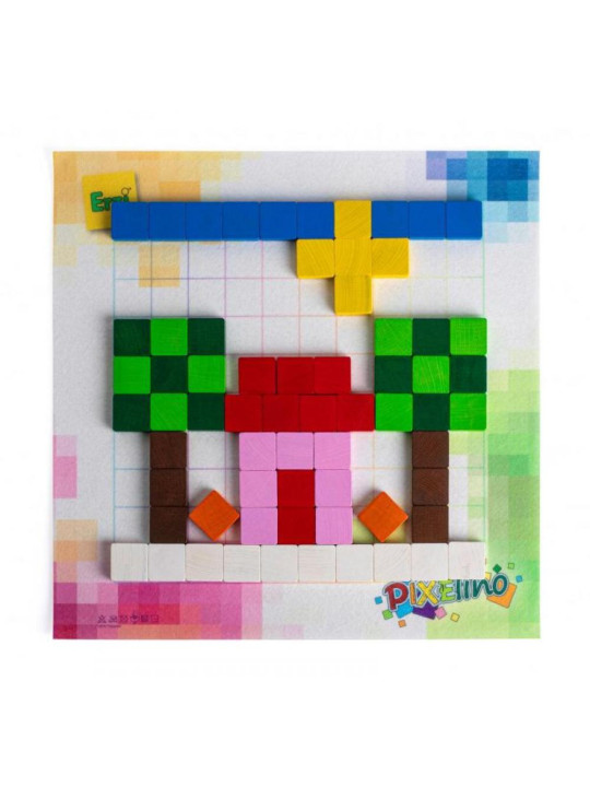 Klocki drewniane układanka Pixelino Maxi Erzi