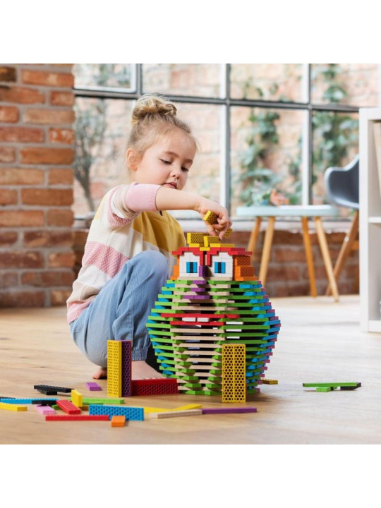 Klocki dla dzieci kolorowy Big Box Bioblo 340 elementów Klocki dla dzieci kolorowy Big Box Bioblo 340 elementów