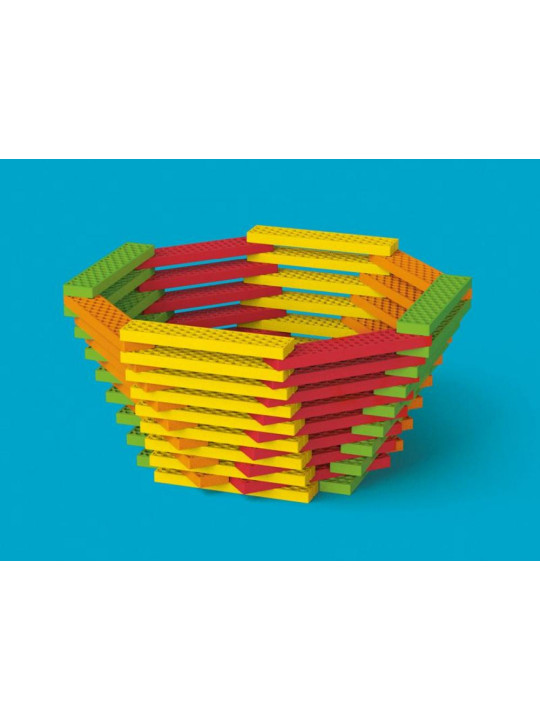 Klocki dla dzieci tęczowy Hello Box Bioblo 100 elementów Klocki dla dzieci tęczowy Hello Box Bioblo 100 elementów