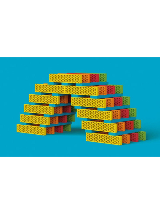Klocki dla dzieci tęczowy Hello Box Bioblo 100 elementów Klocki dla dzieci tęczowy Hello Box Bioblo 100 elementów