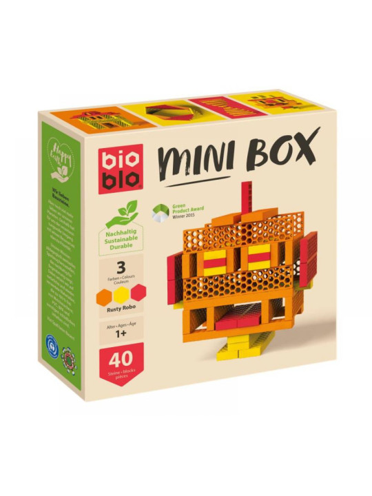 Klocki dla dzieci Rdzawy Robot Mini Box Bioblo 40 elementów