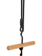 Huśtawka drewniana trapezowa do domu i ogrodu Twist Black Line Small Foot
