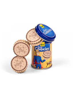 Drewniane ciasteczka w puszce do zabawy w sklep Duo Erzi