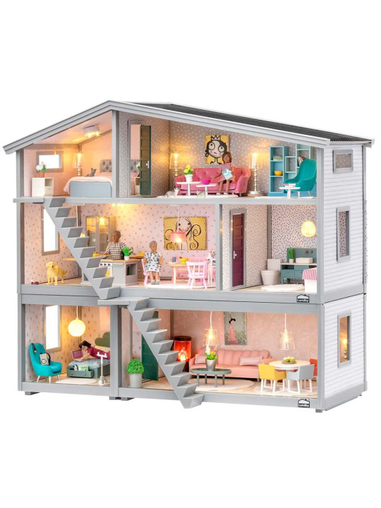 Domek dla lalek moduł parter, zabawka dla dzieci, odgrywanie ról, Lundby