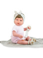 Lalka Ane Vichy Flower Reborn z kocykiem Marina & Pau 3041 - Dziewczynka, 45 cm, Brzuszek: Miękki, Kolor oczu: Niebieski, Kolor Lalka Ane Vichy Flower Reborn z kocykiem Marina & Pau 3041 - Dziewczynka, 45 cm, Brzuszek: Miękki, Kolor oczu: Niebieski, Kolor