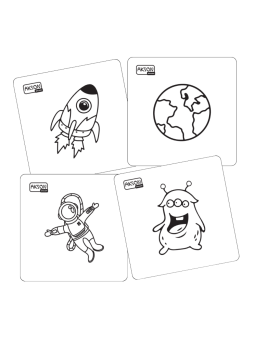 Karty do zabaw KOSMOS zestaw 20 szt. do kolorowania