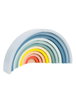 TOOKY TOY Pastelowa Układanka Drewniane Klocki Montessori Tęcza