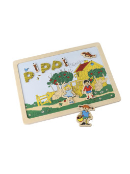 Dwustronna magnetyczna tablica literki i obrazki, edukacyjna zabawka, Pippi