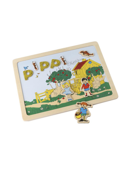 Dwustronna magnetyczna tablica literki i obrazki, edukacyjna zabawka, Pippi Dwustronna magnetyczna tablica literki i obrazki, edukacyjna zabawka, Pippi