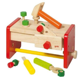 Narzędzia do zabawy dla dzieci Stół stolarski, drewniany warsztat z narzędziami do zabawy ,drewniana zabawka, zabawa w warsz