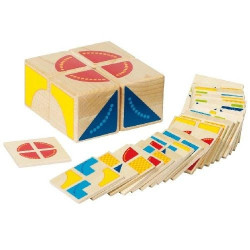 Zabawka logiczna Drewniane klocki kubus dla dzieci, kształty, figury goki - drewniana klocki do układania, zabawka dla 3 latka