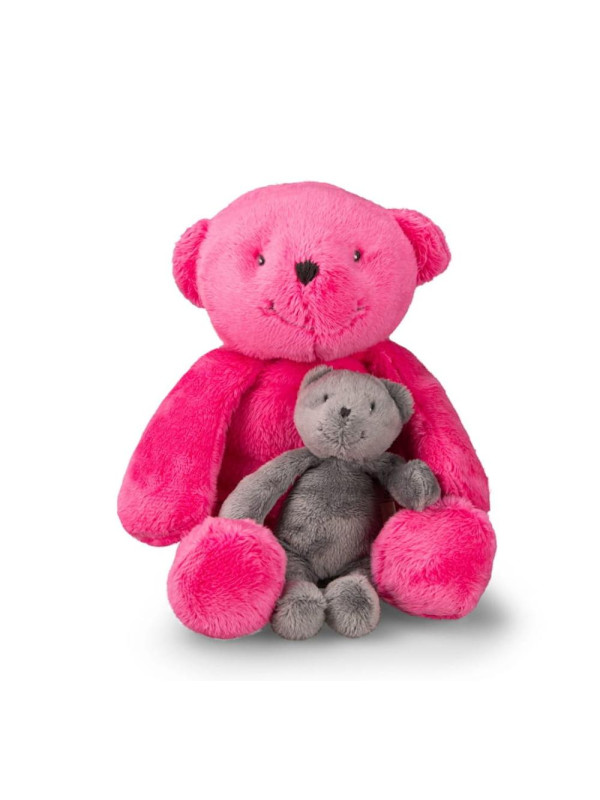 Maskotka miś różowy 30 cm 881048