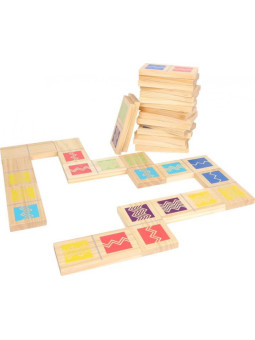 Duże domino dla dzieci do zabawy xxl domino Active small foot design - gra planszowa dla 3 latka, zabawka drewniana