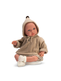 Lalka Leo Asi 0187780 - Chłopiec, 46 cm, Brzuszek: Miękki, Kolor oczu: Niebieski