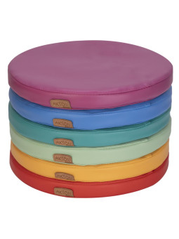 Zestaw poduszek PREMIUM EKOSKÓRA 3 cm MIX KOLORÓW 6 szt. Wersja Limitowana