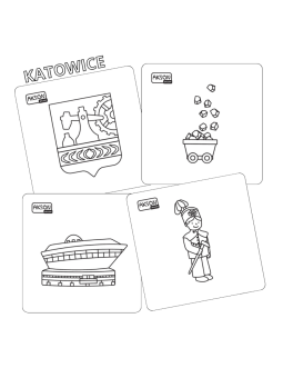 Karty do zabaw KATOWICE zestaw 15 szt. do kolorowania