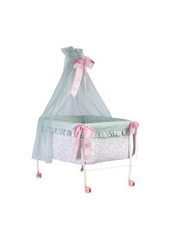 Łóżeczko Cloe z baldachimem dla lalki do 46 cm Asi 3712104 - 46 cm