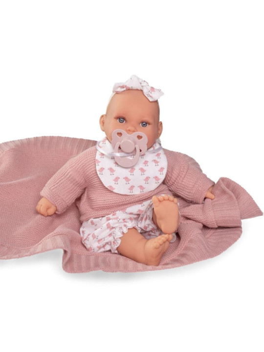 Lalka Kika płacząca z kocykiem Antonio Juan 11325 - Dziewczynka, 27 cm, Brzuszek: Miękki, Kolor oczu: Niebieski Lalka Kika płacząca z kocykiem Antonio Juan 11325 - Dziewczynka, 27 cm, Brzuszek: Miękki, Kolor oczu: Niebieski