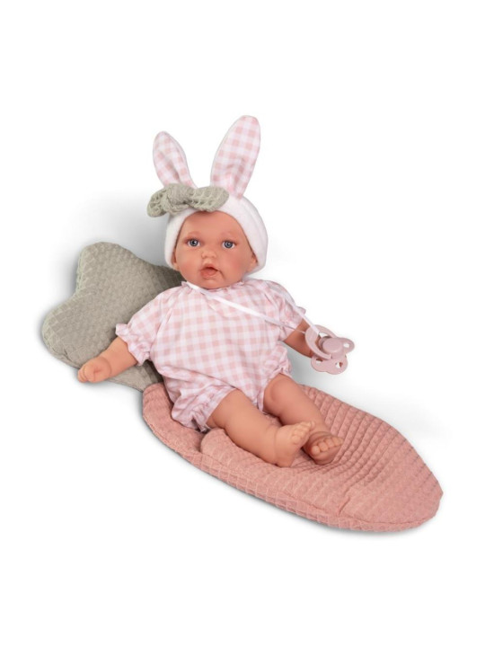 Lalka Petit króliczek ze śpiworkiem Antonio Juan 12442 - Dziewczynka, 27 cm, Brzuszek: Miękki, Kolor oczu: Niebieski Lalka Petit króliczek ze śpiworkiem Antonio Juan 12442 - Dziewczynka, 27 cm, Brzuszek: Miękki, Kolor oczu: Niebieski