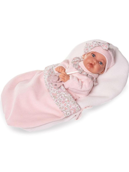 Lalka Petit ze śpiworkiem Antonio Juan 12443 - Dziewczynka, 27 cm, Brzuszek: Miękki, Kolor oczu: Niebieski Lalka Petit ze śpiworkiem Antonio Juan 12443 - Dziewczynka, 27 cm, Brzuszek: Miękki, Kolor oczu: Niebieski