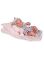 Lalka Pipa z pościelą Antonio Juan 50425 - Dziewczynka, 42 cm, Brzuszek: Winylowy, Kolor oczu: Niebieski Lalka Pipa z pościelą Antonio Juan 50425 - Dziewczynka, 42 cm, Brzuszek: Winylowy, Kolor oczu: Niebieski